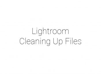 Lesson 9A: Page 17  Cleaning Up Files in Lightroom
